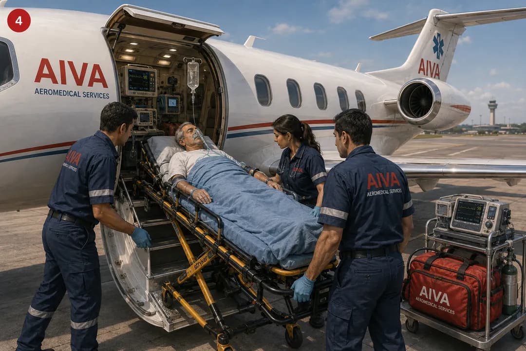 Boarding the Air Ambulance
