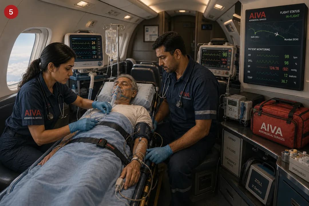 In-Flight ICU Care – Doctor & Nurse Onboard