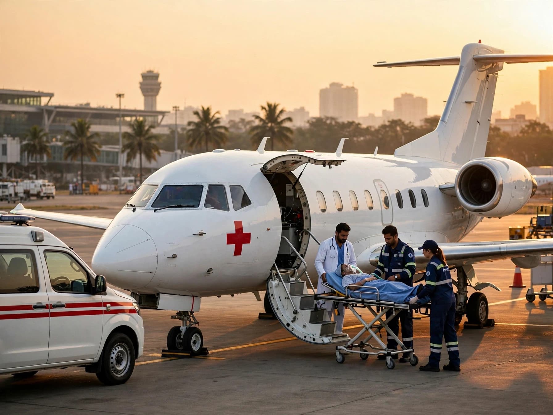 Air ambulance service from Parel, Mumbai