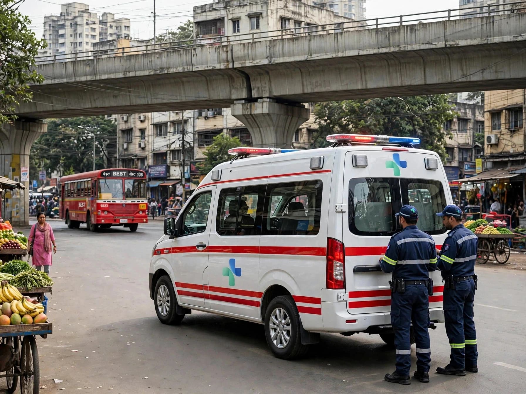 Road ambulance service in Parel, Mumbai